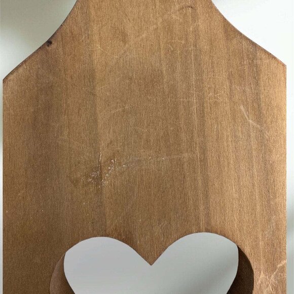 Longaberger Wooden Breadboard With Heart Cutout Design - Picture 3 of 5